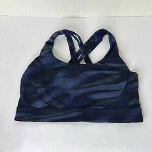 Victoria’s Secret Women’s‎ Sz M OnPoint Blue/Green Watercolor Print Sports Bra
